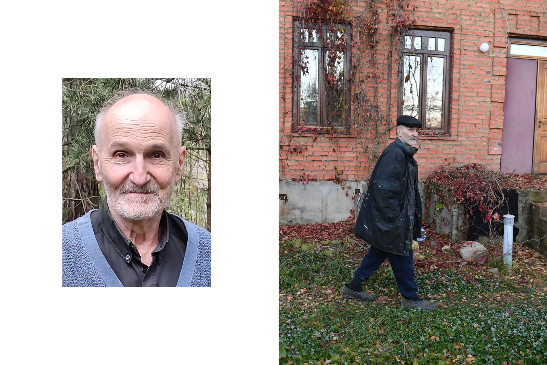 Слева: тот самый кадр, сделанный Денисом Бургазлиевым, в последнюю встречу с Петром Николаевичем