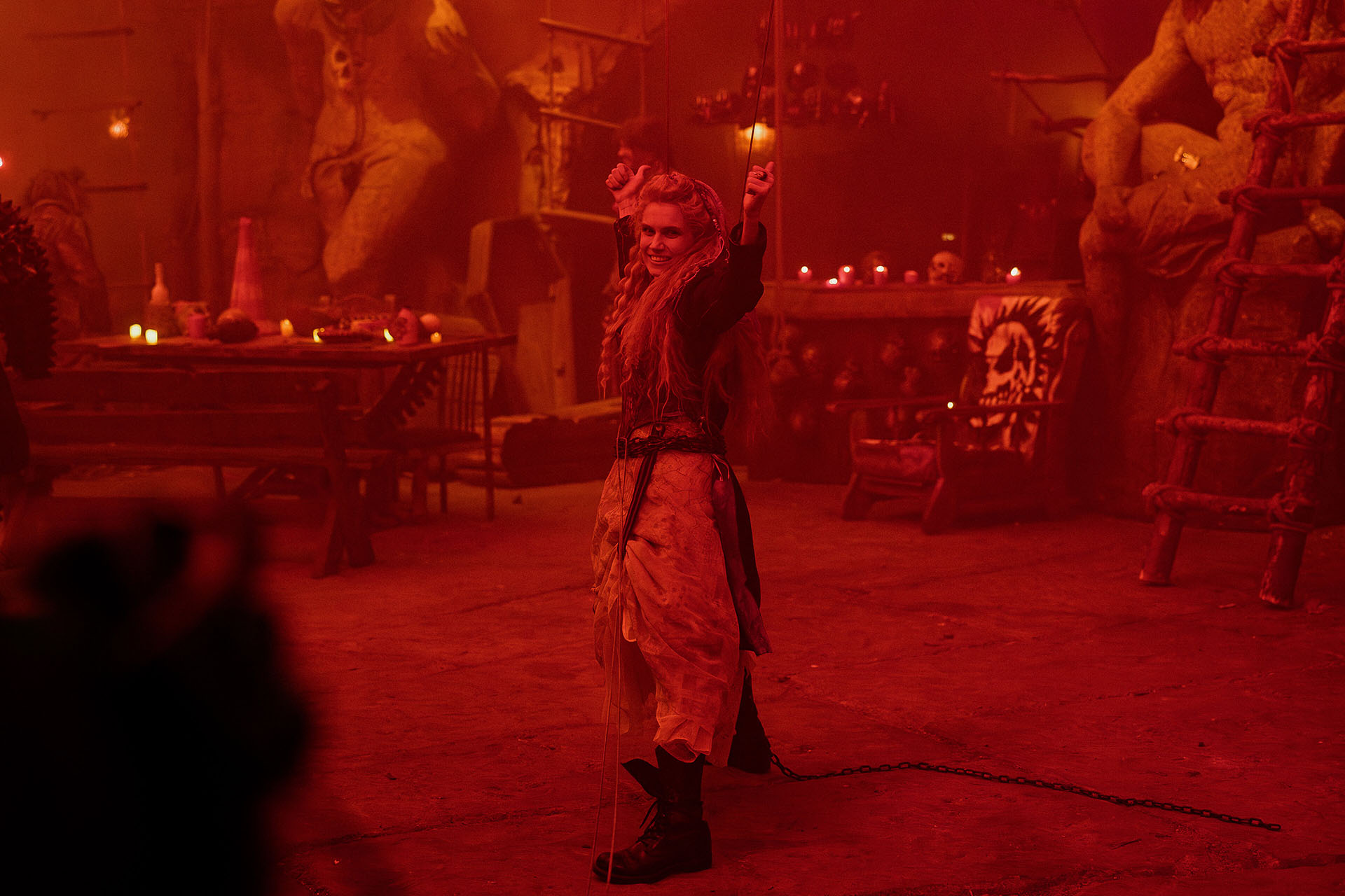 Дарья Мельникова на съёмках фильма «Король и Шут. Навсегда»