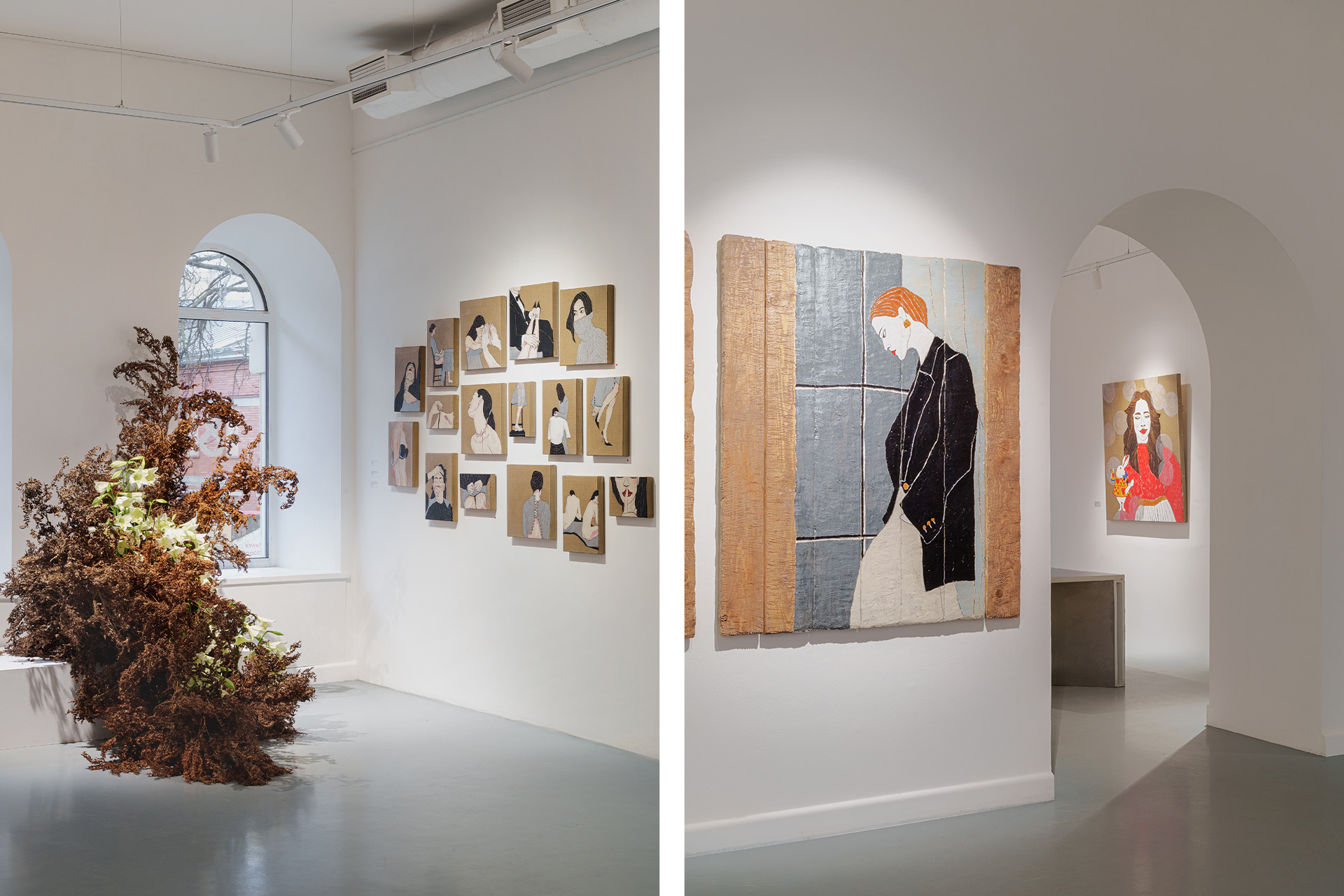 Экспозиция выставки «Леда съела лебедя»