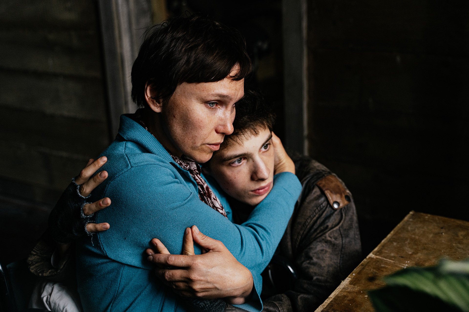 Дарья Екамасова и Марк Эдельштейн на съёмках фильма «Космос засыпает»