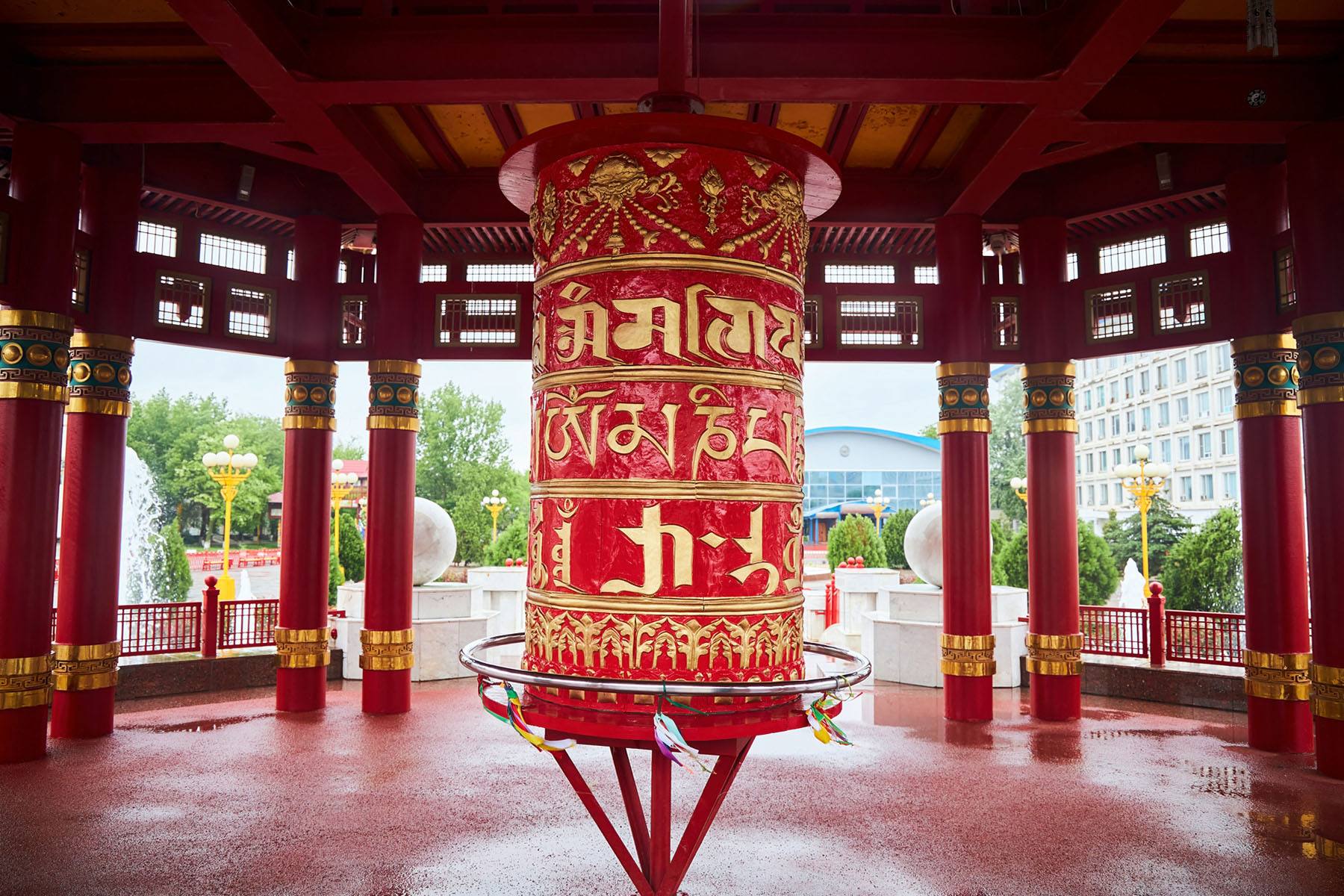 Буддийская пагода, Молитвенный барабан, Элиста, Калмыкия