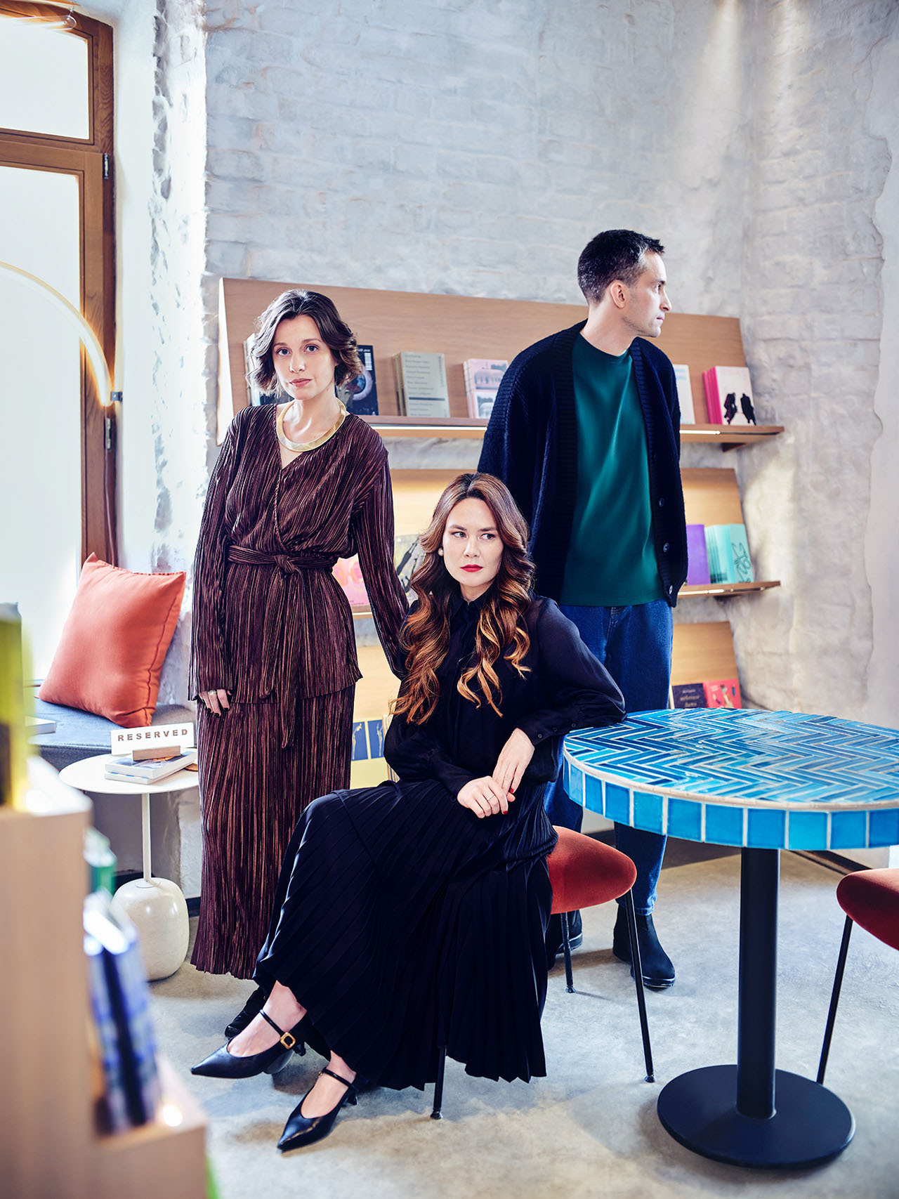 Слева направо: Ольга Птицева, Светлана Павлова и Антон Секисов