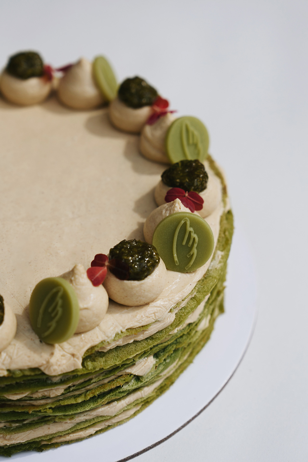Блинный торт фисташка-матча
