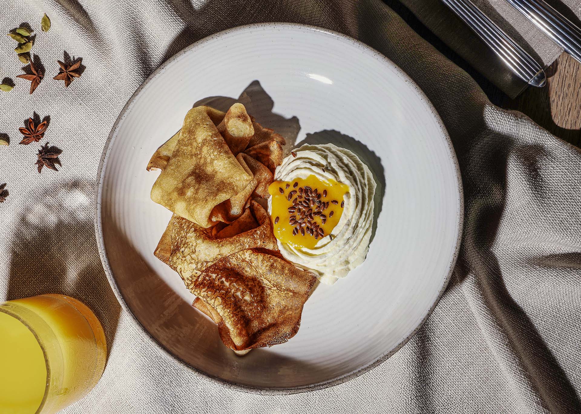 Блины с манго