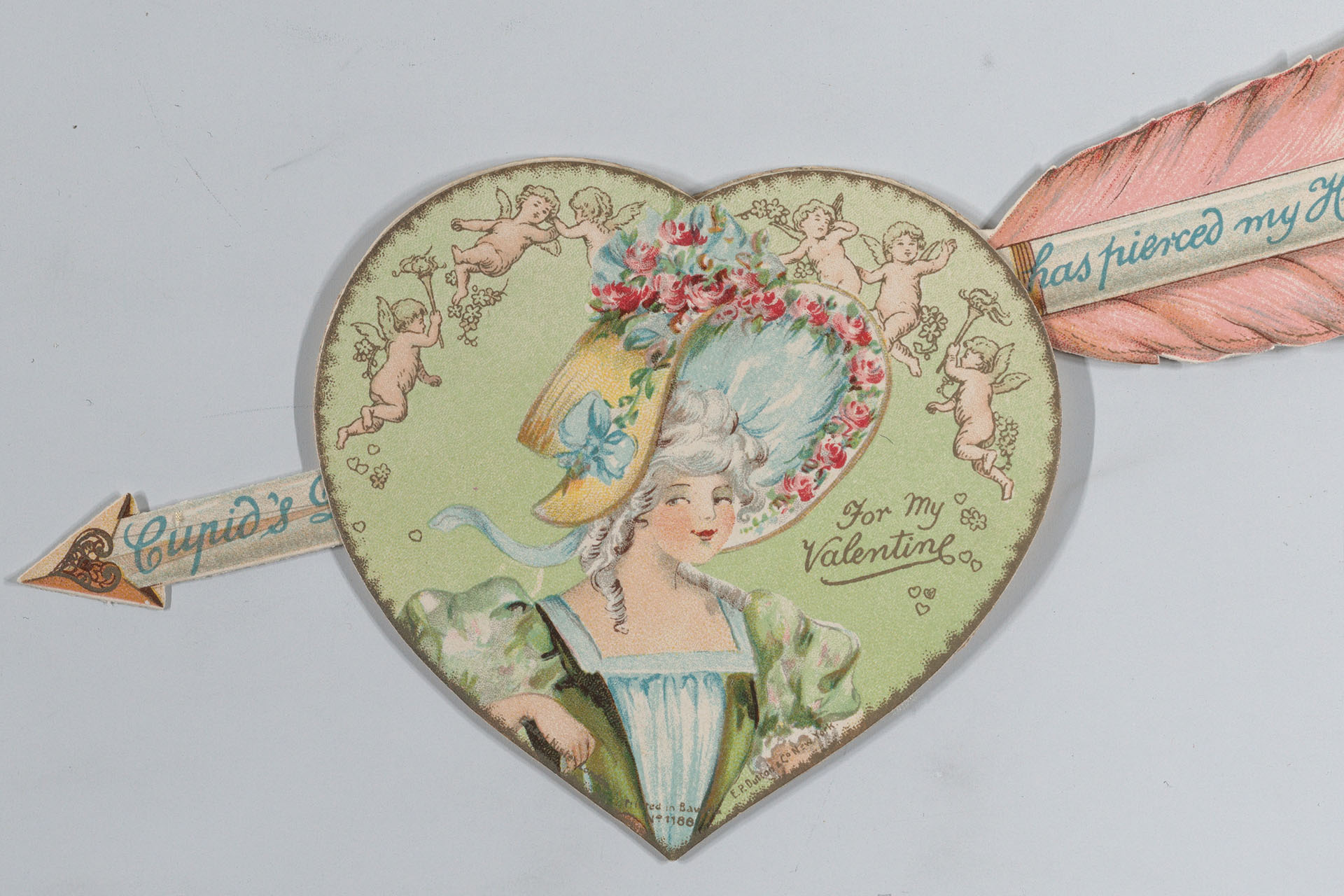 Валентинка – механическое сердце, открывающееся стрелкой, около 1875 года<br>