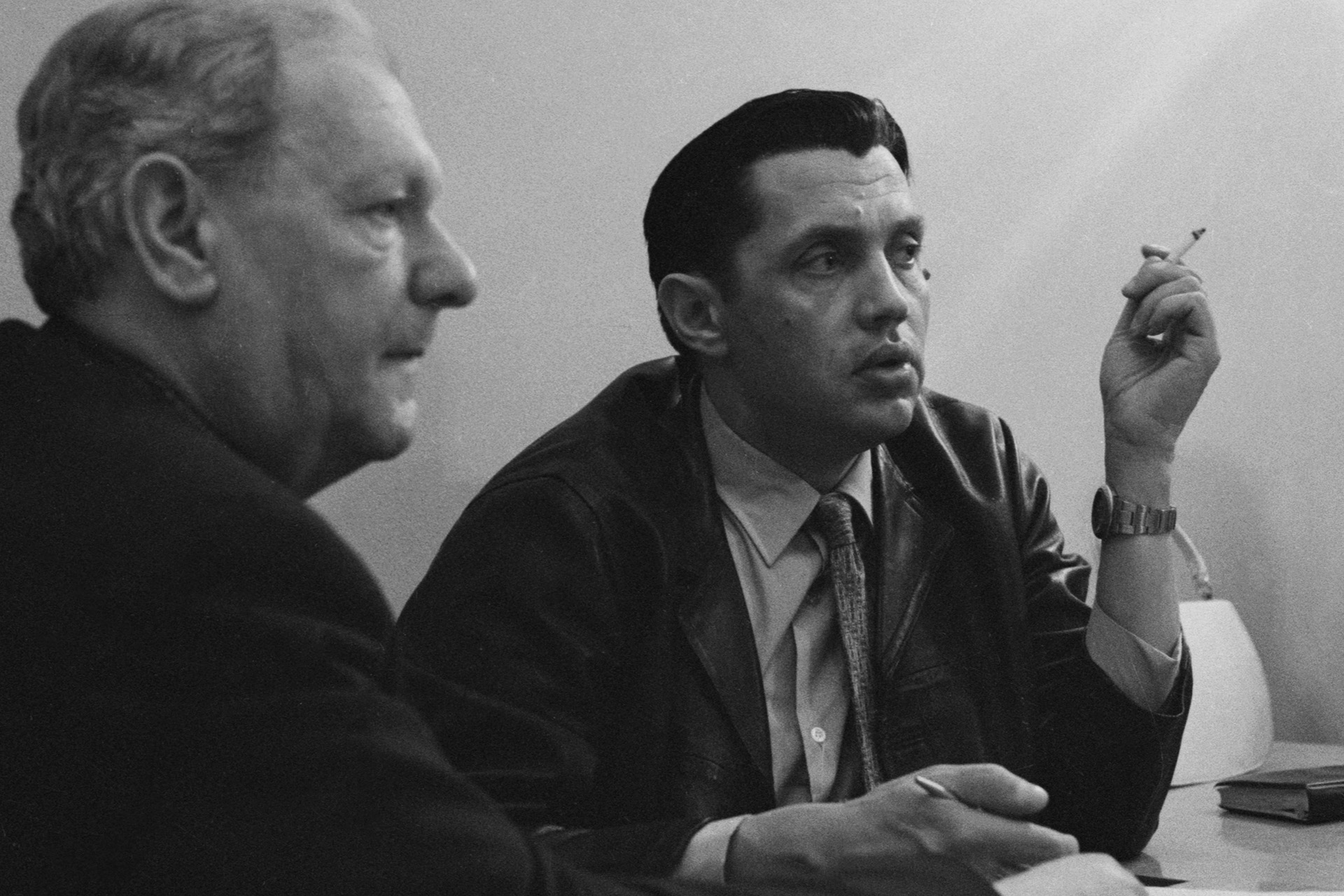 Слева направо: Марк Фрадкин и Роберт Рождественский 