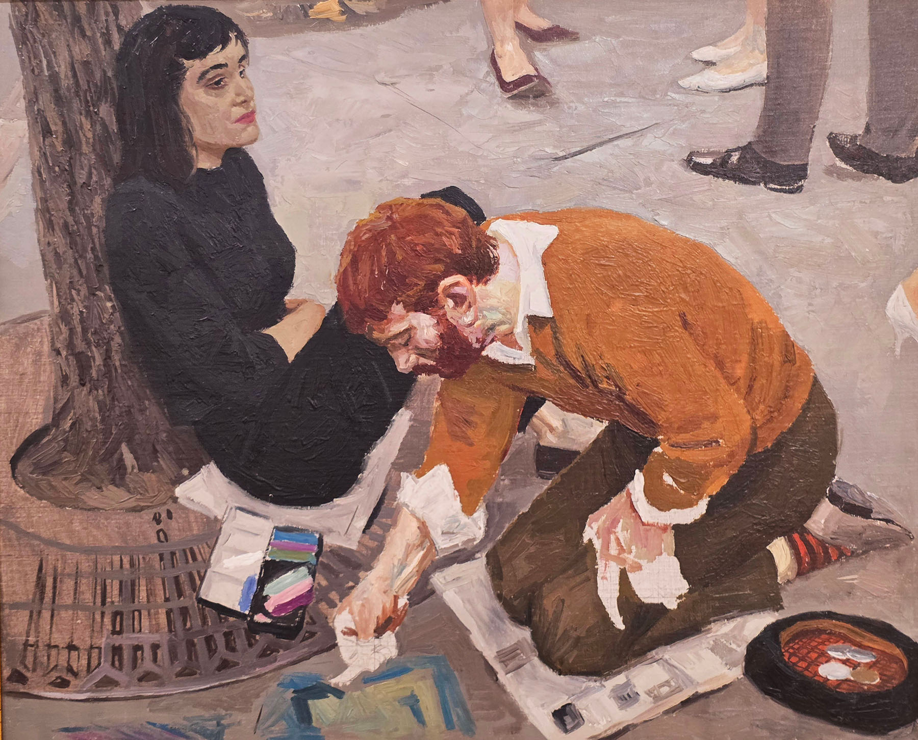 Гелий Коржев, эскиз к картине «Художник»