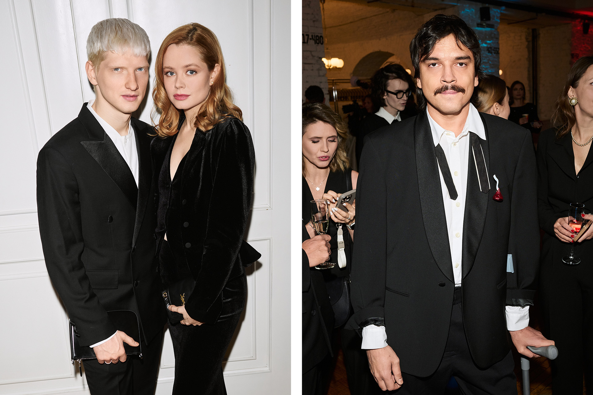 Слева: Святослав Рогожан и Мила Ершова, актёры / Никита Калмыков, дизайнер и основатель бренда ODOR