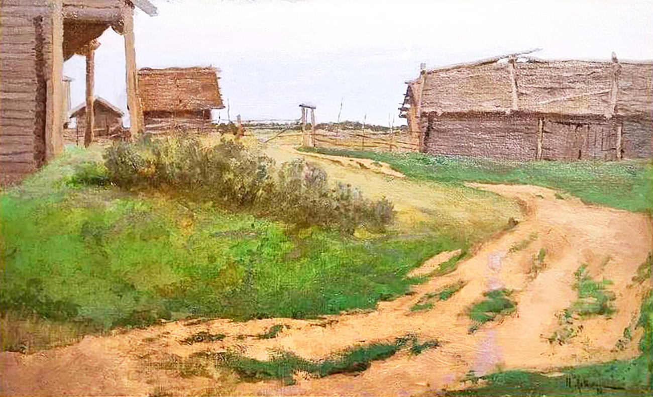 Исаак Левитан, «Восход луны. Деревня», 1898 год