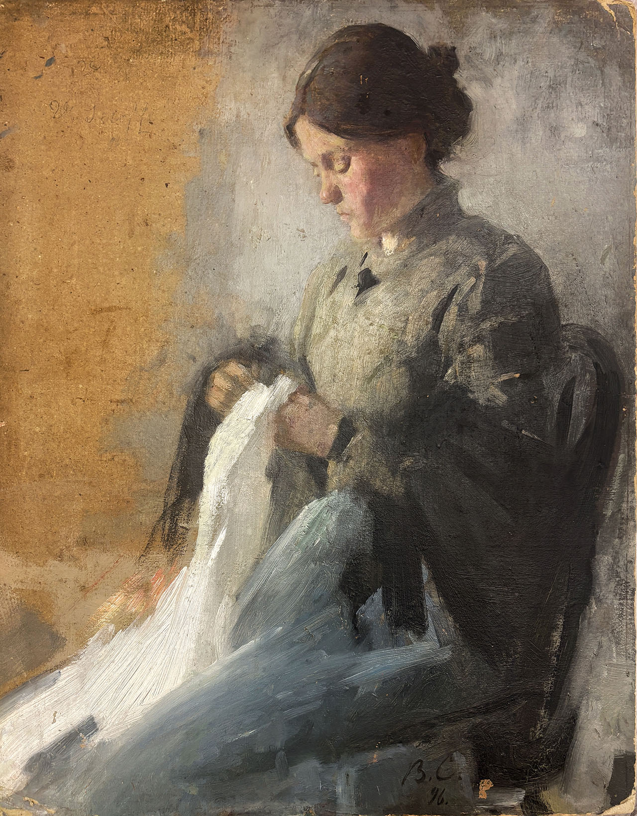 Валентин Серов, «За шитьём», 1896 год