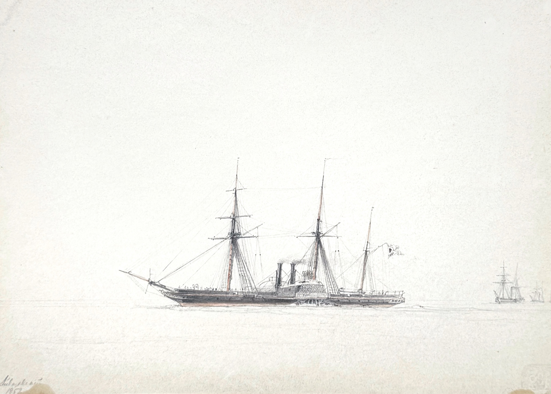 Иван Айвазовский, «Пароходофрегат «Владимир», 1852 год