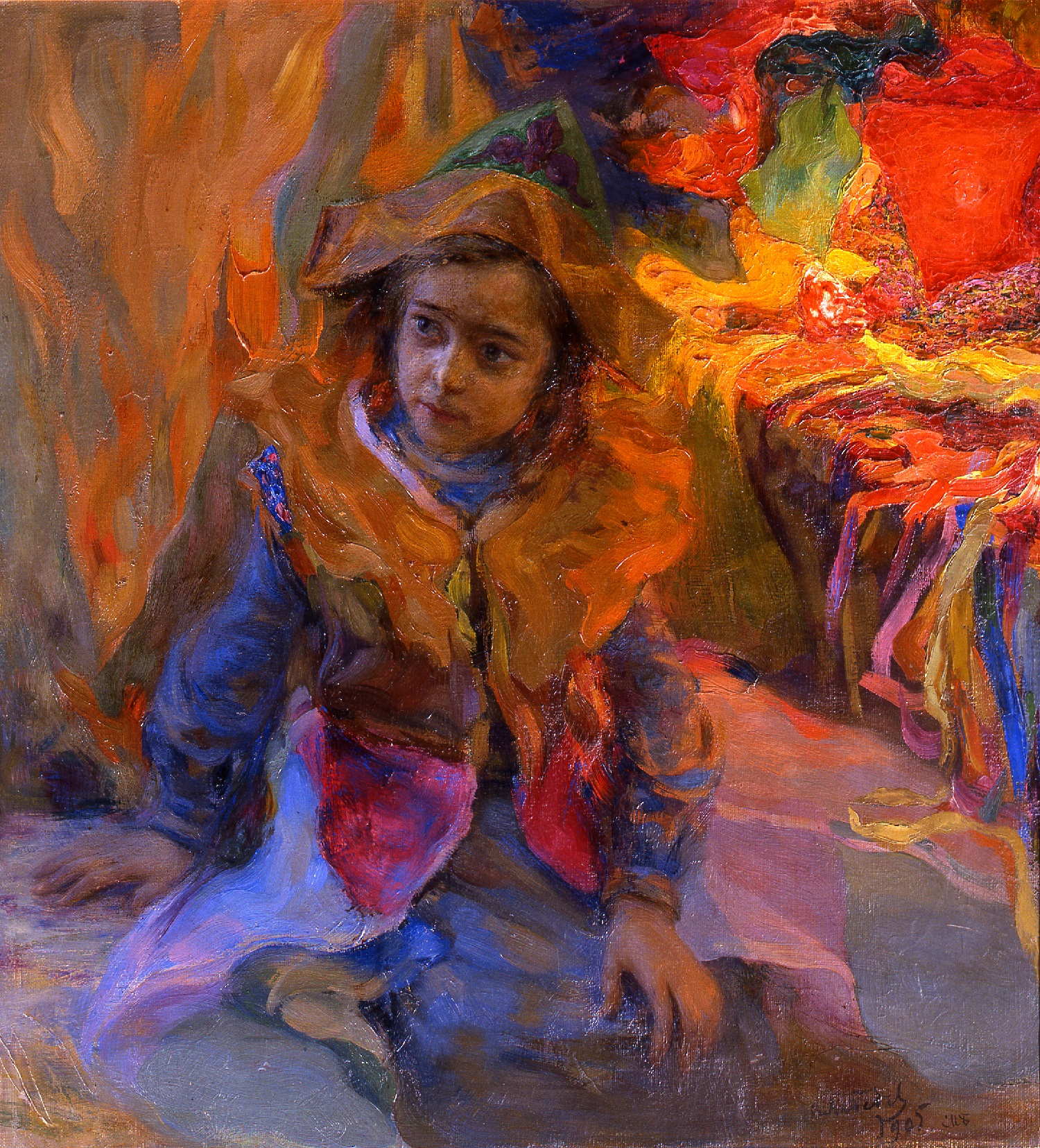 Под маской. Василий Лебедев. Девочка в маскарадном костюме. 1905. Краснодарский краевой художественный музей имени Ф.А. Коваленко