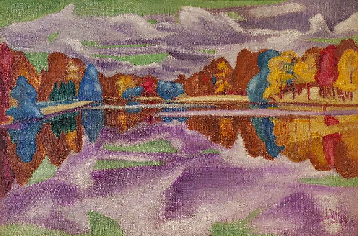 Школа Званцевой. Фавста Шихманова. В Царском селе. Осенью. Около 1917. Собрание Аллы Есипович-Рогинской