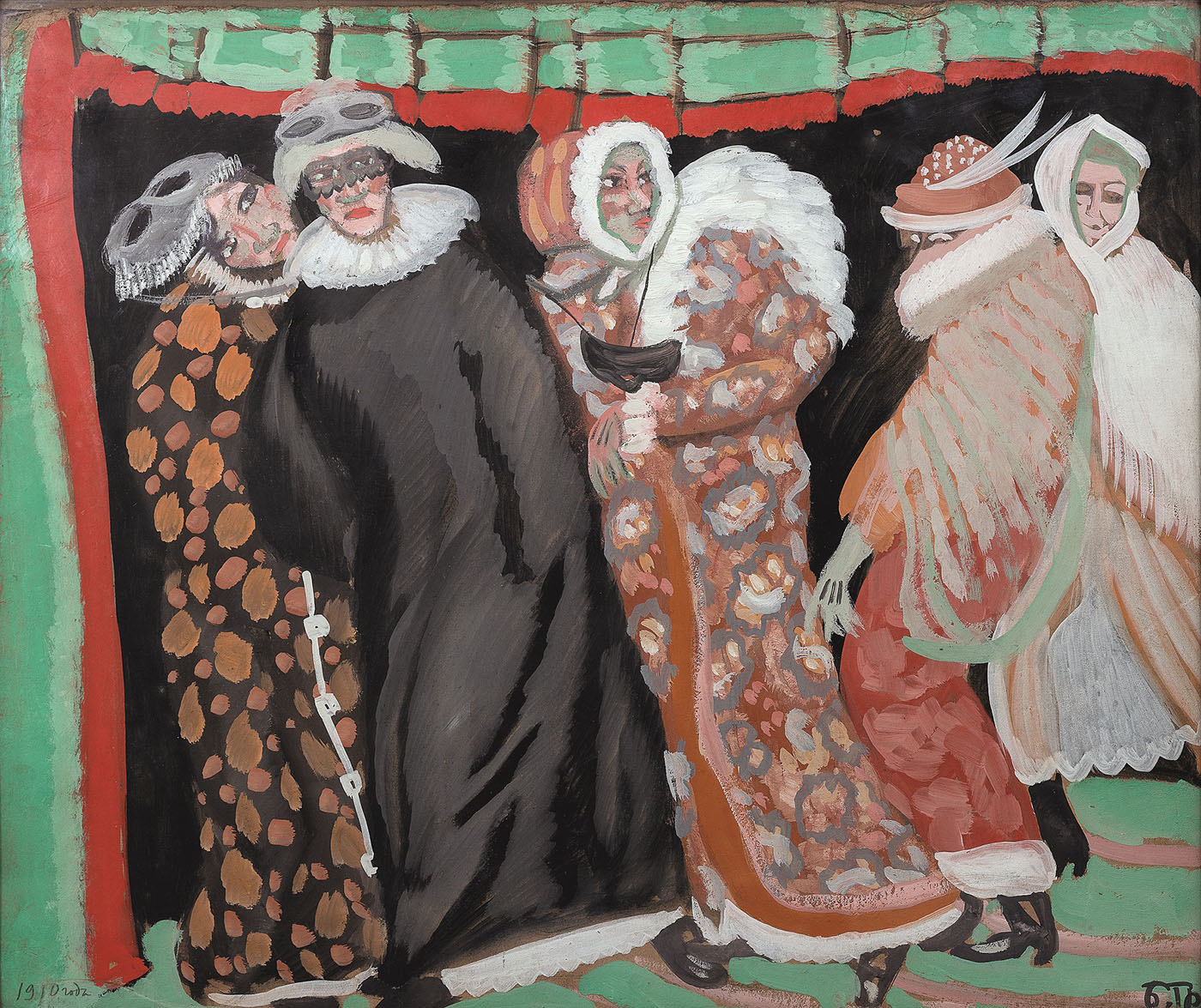 Борис Григорьев, «Мёртвый сезон», эскиз занавеса, 1913 год