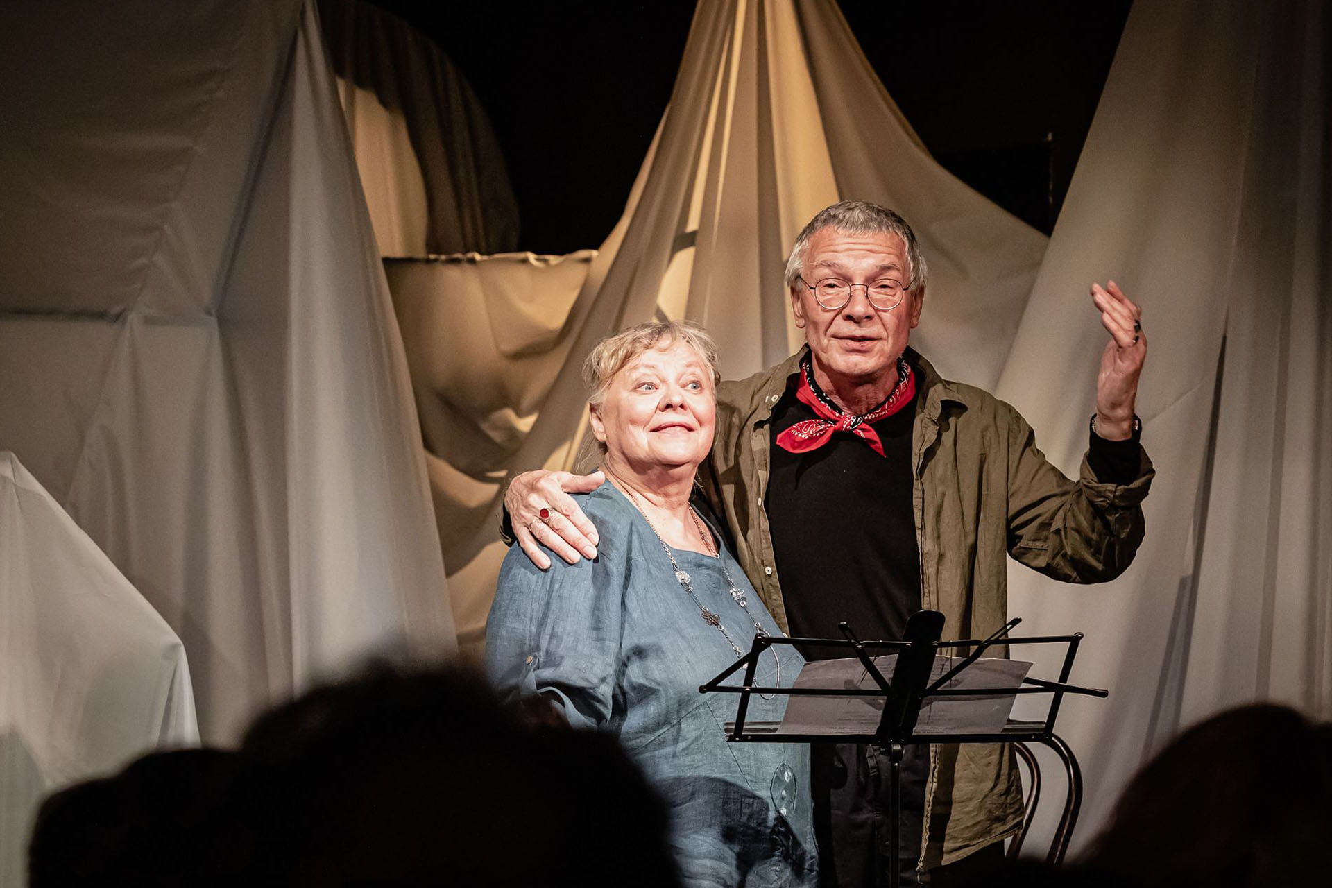 Сцена спектакля «Здесь дом стоял»