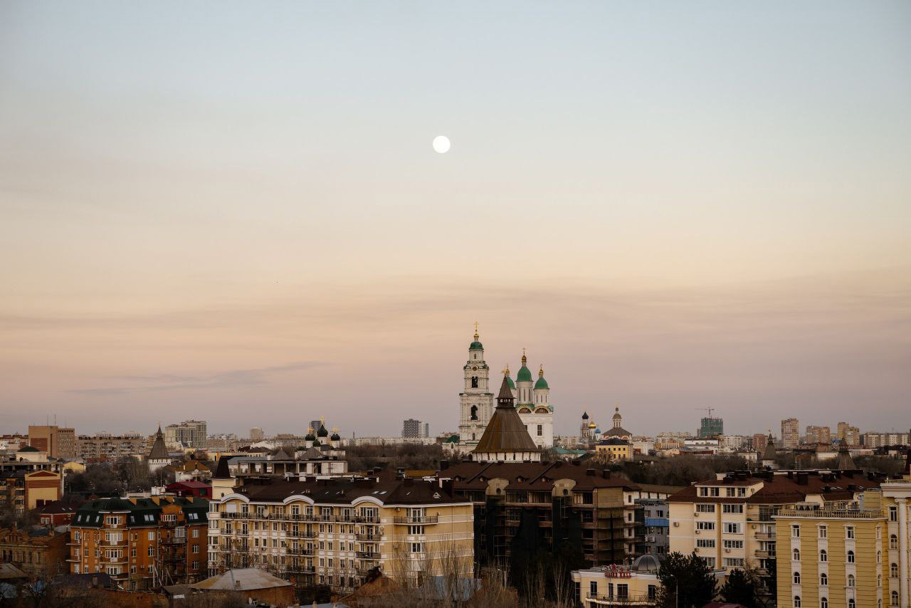 Вид на Астрахань