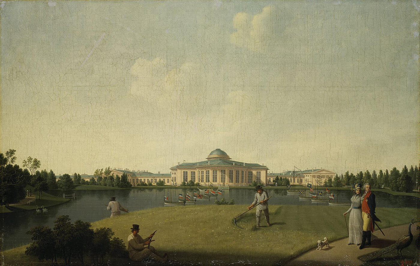 Бенжамен Патерсен, «Вид Таврического дворца со стороны сада», 1797 год
