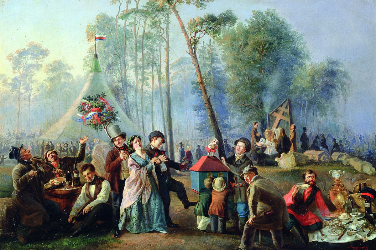 Василий Егоров, «Гулянье в Марьиной роще», 1852 год