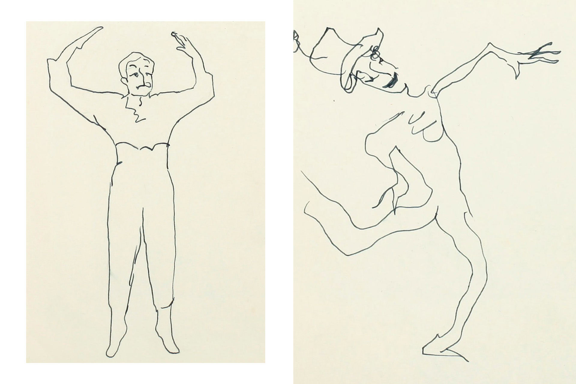 Анатолий Зверев, рисунки с Марселем Марсо