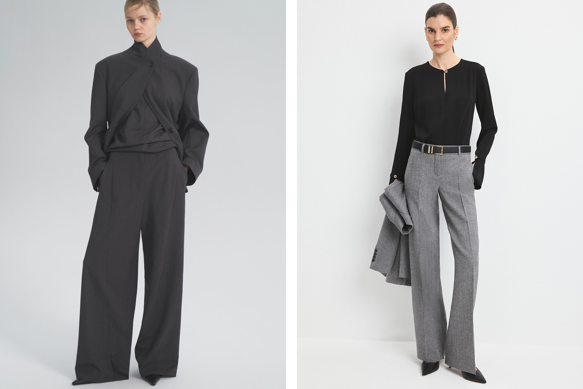 Брюки Jess / брюки из шерсти в ёлочку