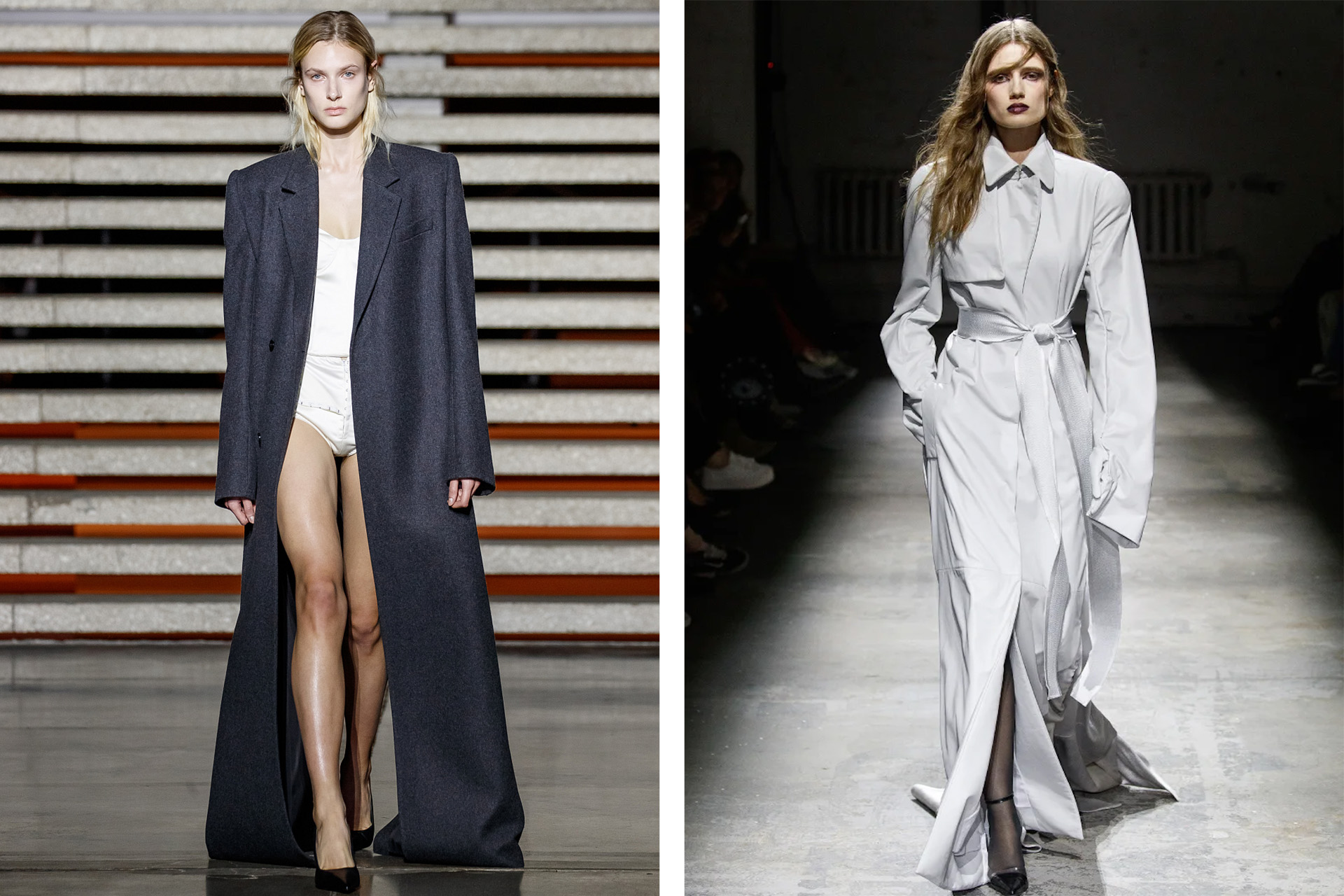 Слева: пальто Ushatava / плащ Viva Vox