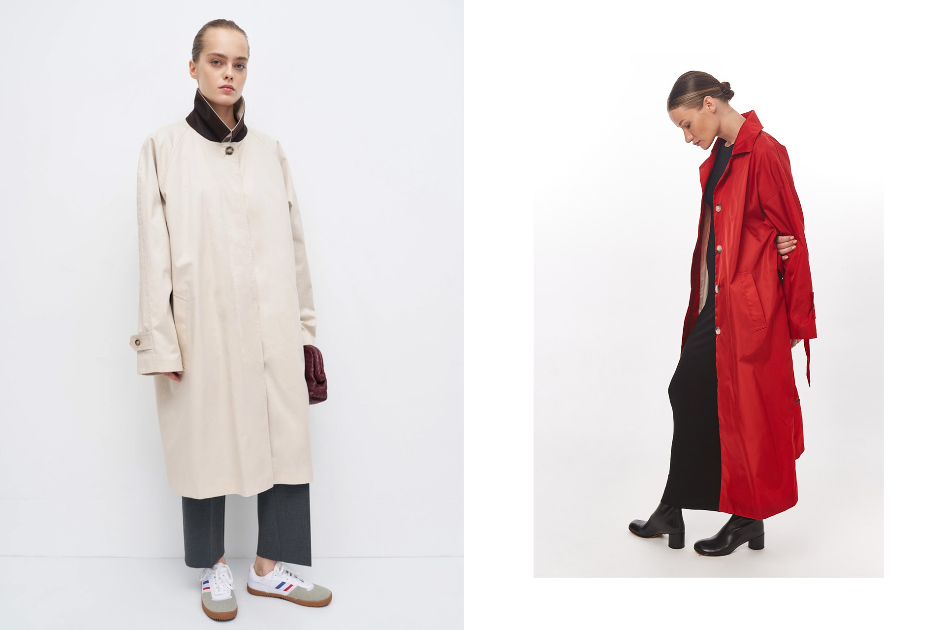 Плащ Colombo / тренч оверсайз, алый