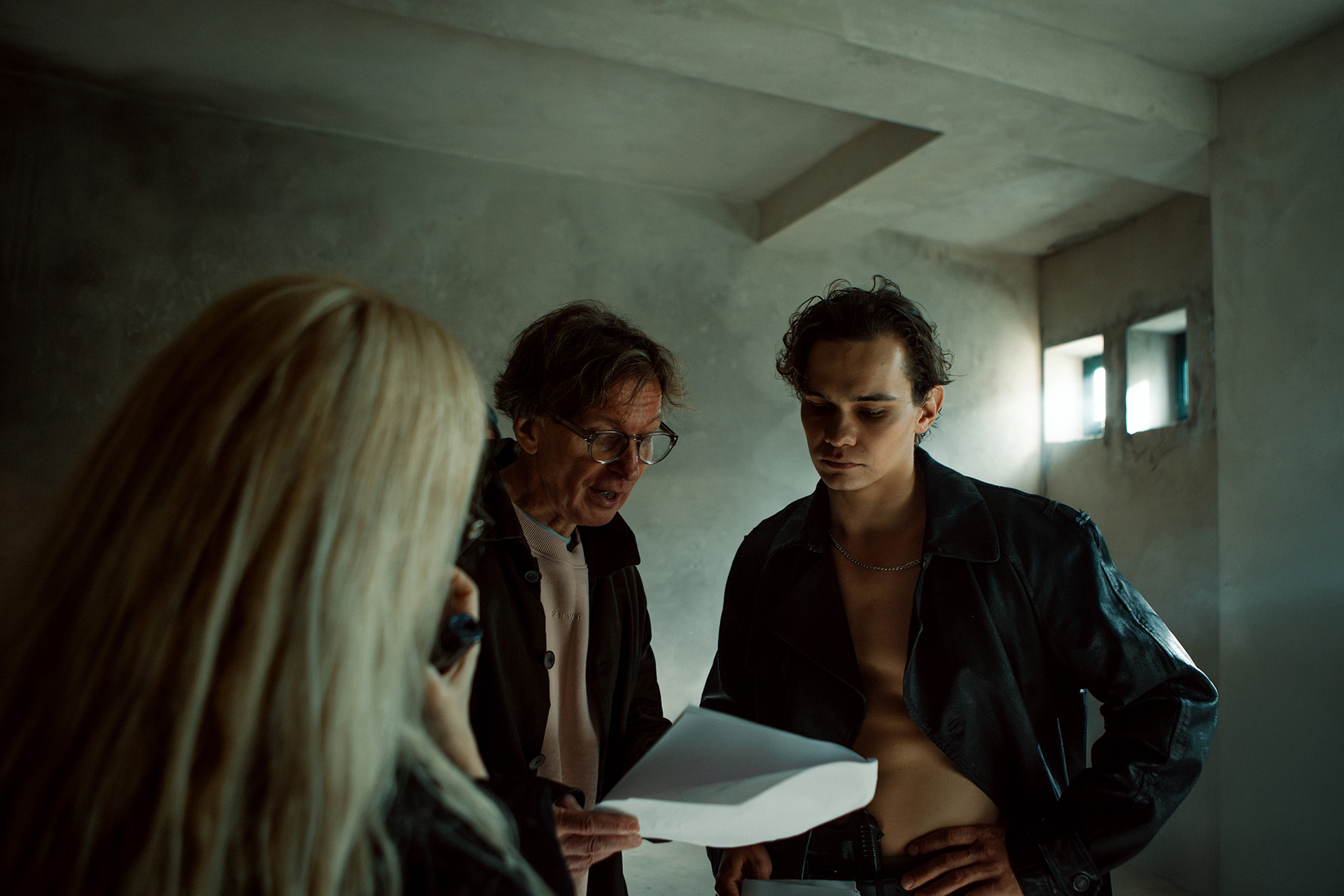 Сергей Тарамаев и Любовь Львова с Славой Копейкиным во время съёмок